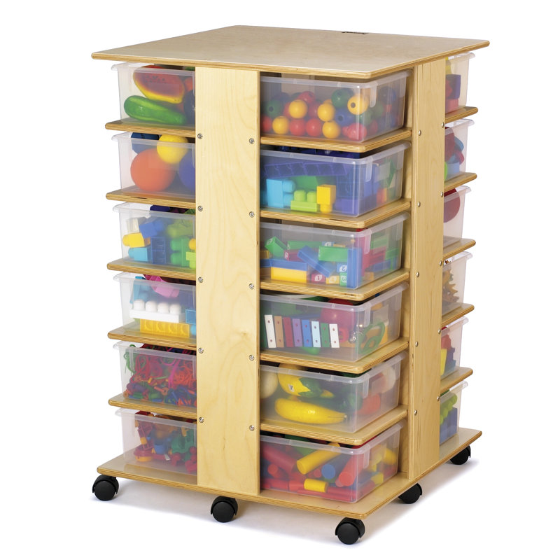 JontiCraft® Double Sided 24 Compartment Cubby with Wheels Wayfair